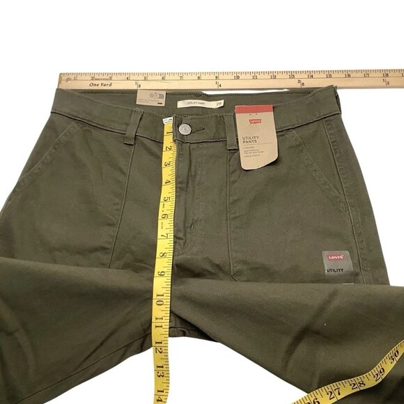 Levis Mid Rise Utility Pants Stretch Ankle Length Womens Size 28X27 - Picture 6 of 10